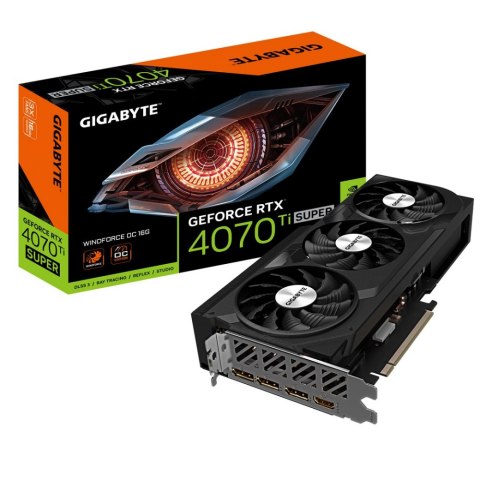 Karta graficzna GIGABYTE GeForce RTX 4070 Ti SUPER WINDFORCE OC 16GB GDDR6X (GV-N407TSWF3OC-16GD)