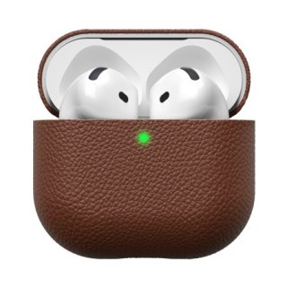 KeyBudz Artisan Series Leather Case - skórzane etui ochronne do AirPods 4 gen.(natural brown)