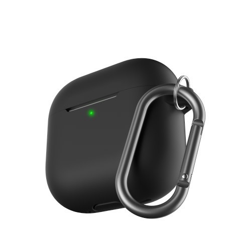 KeyBudz Elevate Keychain - silikonowe etui ochronne do AirPods 4 gen. (black)