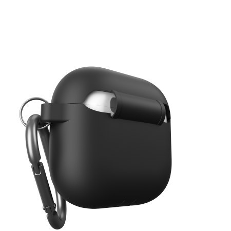 KeyBudz Elevate Keychain - silikonowe etui ochronne do AirPods 4 gen. (black)