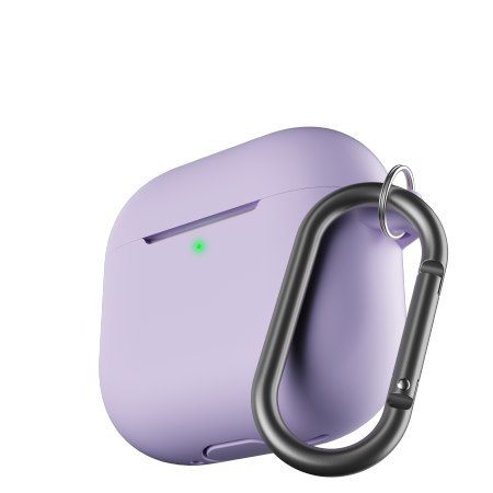 KeyBudz Elevate Keychain - silikonowe etui ochronne do AirPods 4 gen. (lavender)