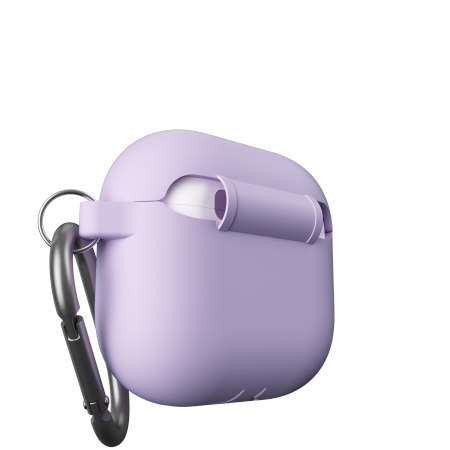KeyBudz Elevate Keychain - silikonowe etui ochronne do AirPods 4 gen. (lavender)