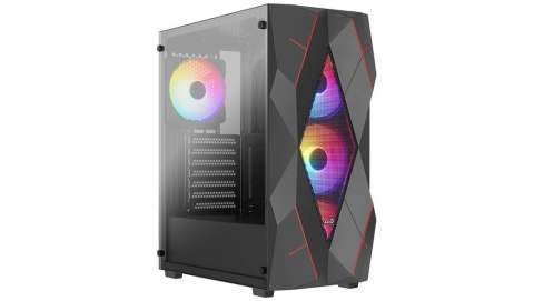 AeroCool Obudowa Volcan Czarna Mid Tower RGB