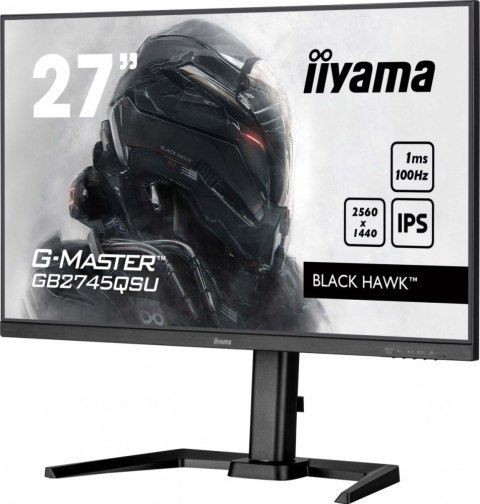 IIYAMA Monitor 27 cali GB2745QSU-B2,IPS,QHD,100Hz,1ms,2xUSB,300cd IIYAMA Monitor 27 cali GB2745QSU-B2,IPS,QHD,100Hz,1ms,2xUSB,300cd