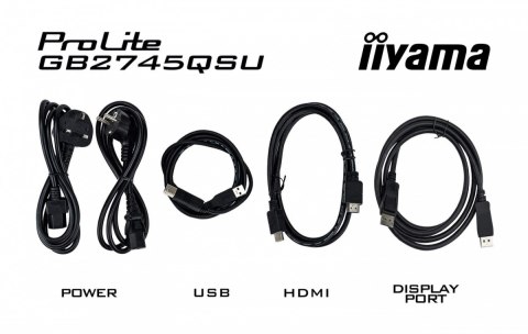 IIYAMA Monitor 27 cali GB2745QSU-B2,IPS,QHD,100Hz,1ms,2xUSB,300cd IIYAMA Monitor 27 cali GB2745QSU-B2,IPS,QHD,100Hz,1ms,2xUSB,300cd
