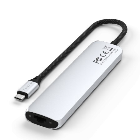 Satechi 7-in-1 USB-C Slim Multiport Adapter with Ethernet - adapter do urządzeń mobilnych (USB-C PD, 2x USB-A, HDMI 4K, Ethernet