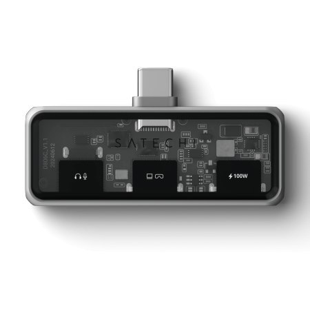 Satechi Mobile XR Hub with Audio - mobilny adapter USB-C (1x USB-C 100W PD, 2.0 data i audio, 1x USB-C DP 1.4 4K@60Hz, 3.0 10 Gb