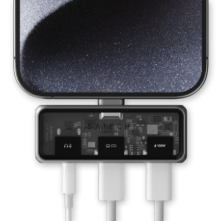Satechi Mobile XR Hub with Audio - mobilny adapter USB-C (1x USB-C 100W PD, 2.0 data i audio, 1x USB-C DP 1.4 4K@60Hz, 3.0 10 Gb