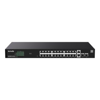 Switch zarządzalny Tenda TEG2228P-24-410W 26x1GbE + 2SFP PoE 410W