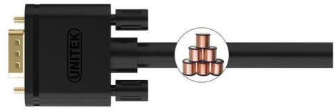 Kabel VGA Unitek Y-C513G Premium VGA HD15 M/M 2m