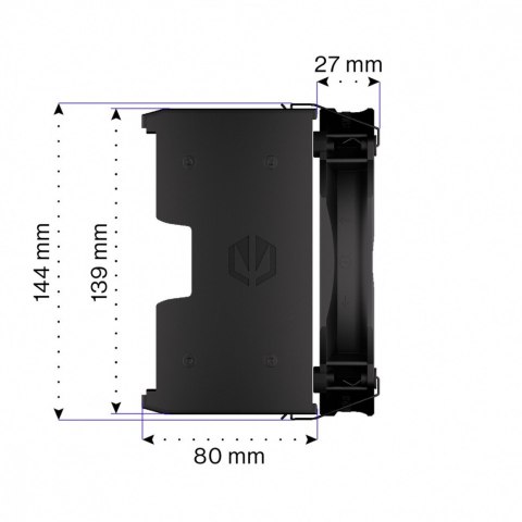 Endorfy Chłodzenie procesora Fortis 5 Black EY3A013 Endorfy Chłodzenie procesora Fortis 5 Black EY3A013