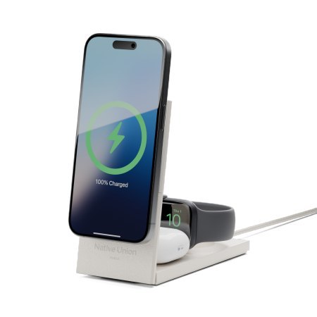 Native Union Rise 3-in-1 INT Qi2 Wireless Charger - bezprzewodowa ładowarka Qi2 15W do trzech urządzeń kompatybilna z MagSafe, a