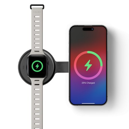 Native Union Voyage 2-in-1 Qi2 Wireless Charger - bezprzewodowa ładowarka podróżna Qi2 15W do dwóch urządzeń kompatybilna z MagS