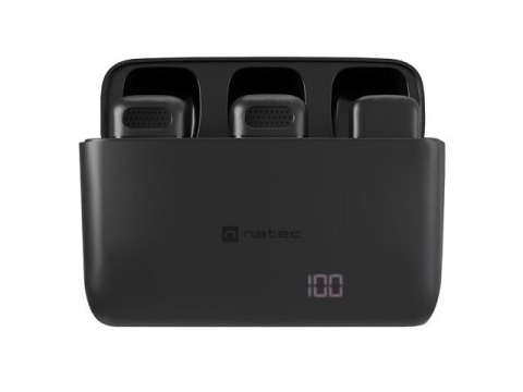 Natec Mikrofon Natec HOPPER krawatowy bezprzewodowy USB-C (2szt.)