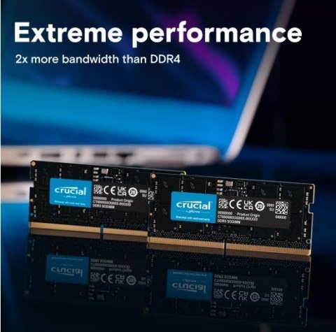 Crucial Pamięć DDR5 SODIMM 16GB/5600 (2*8GB) CL46 (16Gbit) Crucial Pamięć DDR5 SODIMM 16GB/5600 (2*8GB) CL46 (16Gbit)