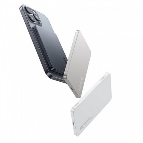 USAMS Powerbank 5000mAh 20W indukcyjny Magsafe PD Fast Charge szary