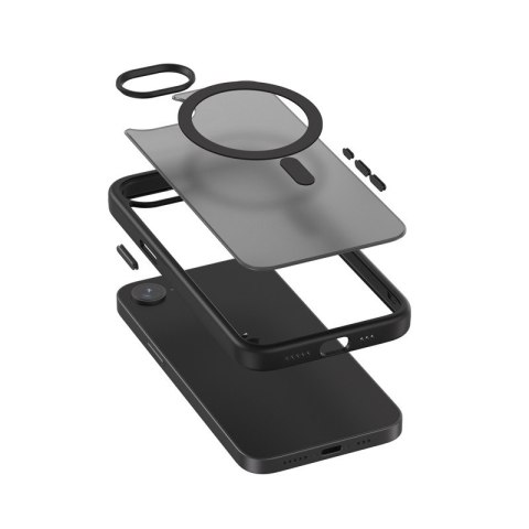 CRONG Hybrid Frost MAG Cover - Etui iPhone 16e MagSafe Czarne