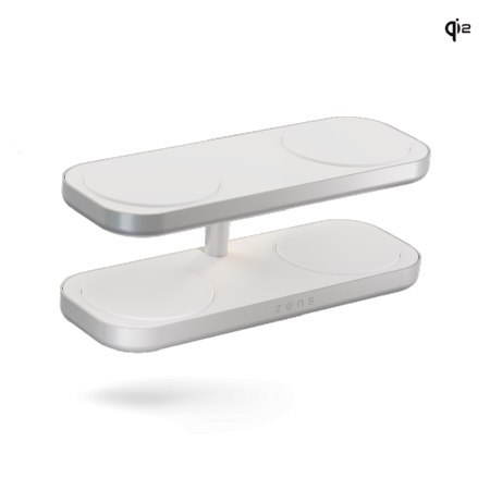 ZENS Quattro Wireless Charger Pro 4 - ładowarka bezprzewodowa Qi2 do czterech urządzeń (4x15W) kompatybilna z MagSafe (white)