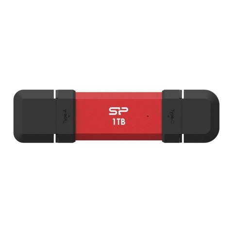 Dysk zewnętrzny SSD Silicon Power DS72 1TB USB-A USB-C (1050/850 MB/s) czerwony