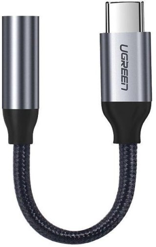 Ugreen przejściówka do słuchawek z 3,5 mm mini jack na USB Typ C 10 cm szary