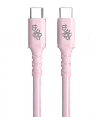 TB Kabel USB C - USB C 60W żelowy 1m różowy