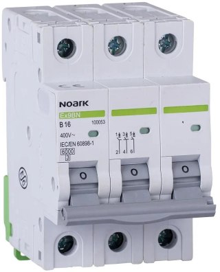WYŁĄCZNIK NADPRĄDOWY 6 KA, C, 10A, 3P, Ex9BN 3P C10 Noark 100141
