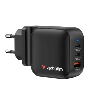 Ładowarka sieciowa Verbatim Mini GaN 70W 2xUSB-C PD 1xUSB-A QC 3.0