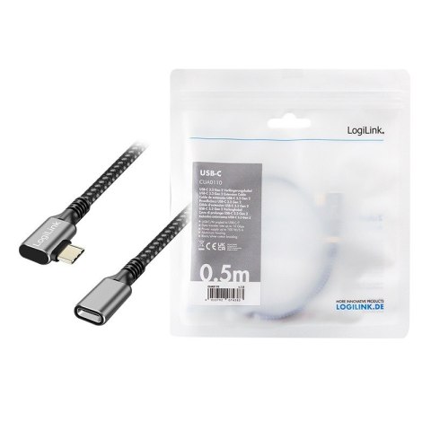 LogiLink Kabel USB3.2 gen2 TypeC do USB-C/F, PD, 0.5m