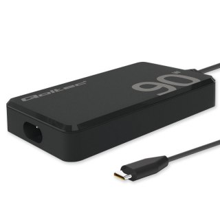 Qoltec Ładowarka sieciowa 90W GaN Fast SLIM | PD | 5-20V | 4.5A | USB-C 3.1 | Laptop | MacBook | Smartfon | +kabel