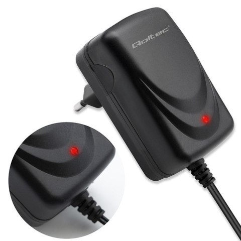 Qoltec Automatyczna ładowarka do akumulatora AGM GEL STD 6V | 1A | Prostownik z sygnalizatorem LED