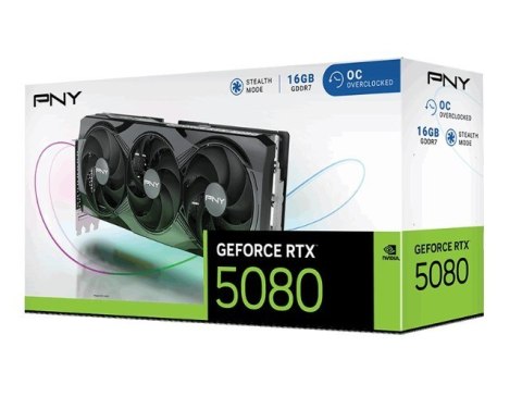 PNY Karta graficzna GeForce RTX5080 OC 3F 16GB 256-bit 960GB/s