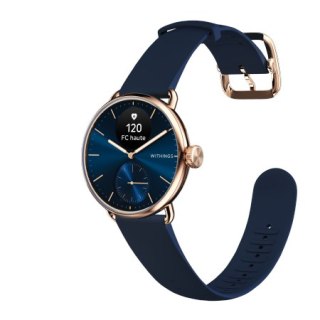 Withings Scanwatch 2 - zegarek z funkcją EKG, pomiarem pulsu i SPO2 oraz mierzeniem aktywności fizycznej i snu (38mm, blue rose 