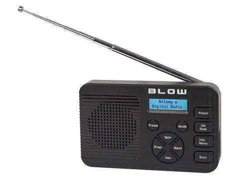BLOW Radio przenośne RK4 BT FM/DAB+ kuchenne, czarne