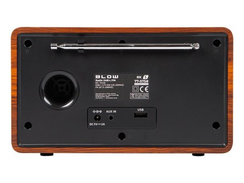 BLOW Radio przenośne RK5 BT FM/DAB+ kuchenne czarno-brązowe
