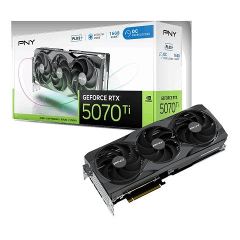 PNY Karta graficzna GeForce RTX5070 Ti+ OC 16GB VCG5071T16TFXPB1-O