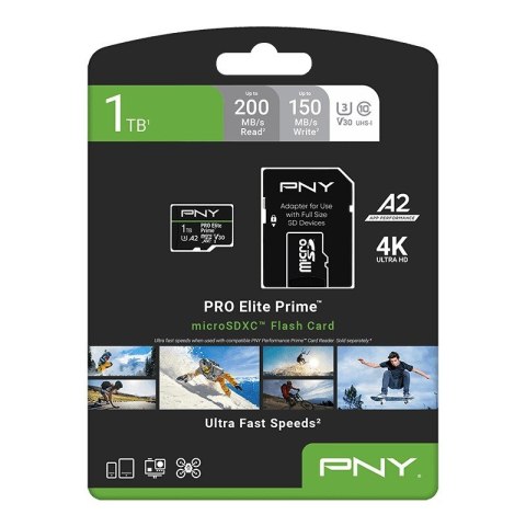 PNY Karta pamięci microSDXC Elite Prime 1TB + adapter SD