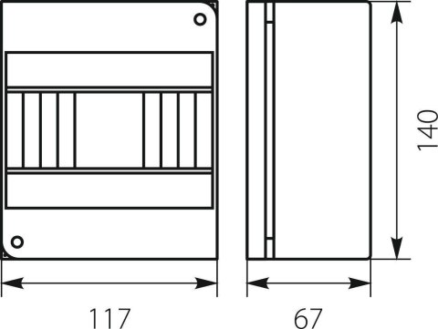 Rozdzielnica n/t RNO 6 IP30 140x117x67mm, biała | 5.6 Elektro-Plast Opatówek