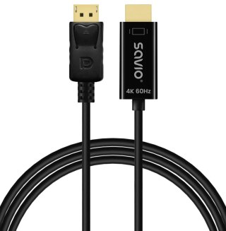 Kabel adapter Savio CL-189 DisplayPort do HDMI 4K 60Hz
