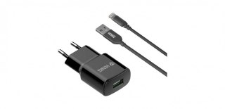 YENKEE Ładowarka sieciowa USB + kabel Lightning 1 metr USB A 12W 2,4A