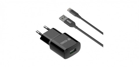 YENKEE Ładowarka sieciowa USB + kabel Lightning 1 metr USB A 12W 2,4A