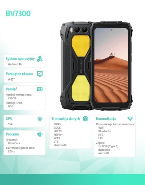 Blackview Smartfon BV7300 6/256GB czarny