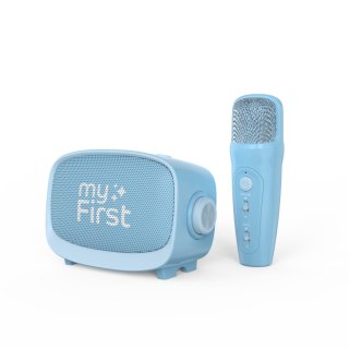 MyFirst Voice 2 - zestaw do karaoke dla dzieci - mikrofon i głośnik bezprzewodowy z efektami modyfikacji dźwięku (blue)