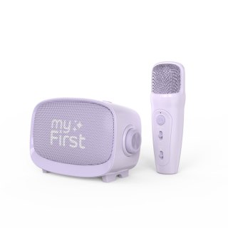 MyFirst Voice 2 - zestaw do karaoke dla dzieci - mikrofon i głośnik bezprzewodowy z efektami modyfikacji dźwięku (purple)