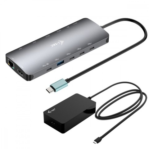 I-tec Stacja dokująca USB-C Metal Nano 3x Display Dock 2x HDMI 1x USB-C video Power Delivery 140W + i-tec Universal Charger 140 W