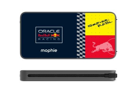 Mophie Powerstation Plus 10K Red Bull Racing - powerbank 10000mAh, zintegrowany kabel USB-C oraz lightning (1x port USB-C)