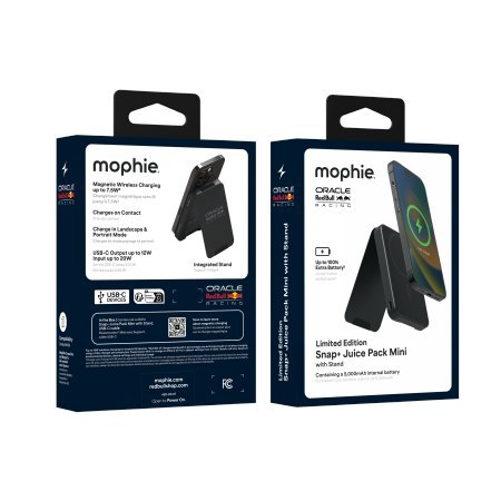 Mophie Snap+ Powerstation Mini Stand Red Bull Racing - magnetyczny powerbank 5000mAh z podstawką kompatybilny z MagSafe (1x port