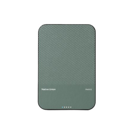 Native Union (Re)Classic Qi2 Power Bank - magnetyczny powerbank 5000 mAh kompatybilny z MagSafe i Qi2, kabel USB-C - USB-C 15 cm