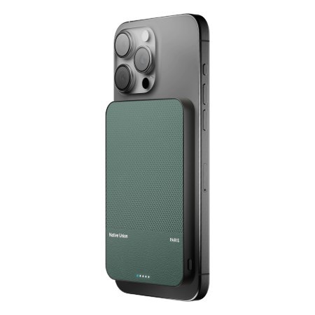 Native Union (Re)Classic Qi2 Power Bank - magnetyczny powerbank 5000 mAh kompatybilny z MagSafe i Qi2, kabel USB-C - USB-C 15 cm