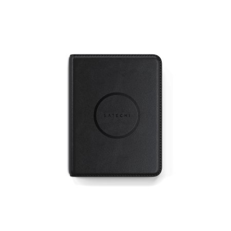 Satechi FindAll Passport Cover - etui na paszport ze skóry wegańskiej z lokalizatorem kompatybilne z Apple Find My (black)