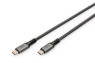 Kabel połączeniowy DIGITUS PREMIUM USB 4.0 Typ USB C/USB C M/M 20Gbps PD 3.0 60W 8K 30Hz czarny nylon 3m